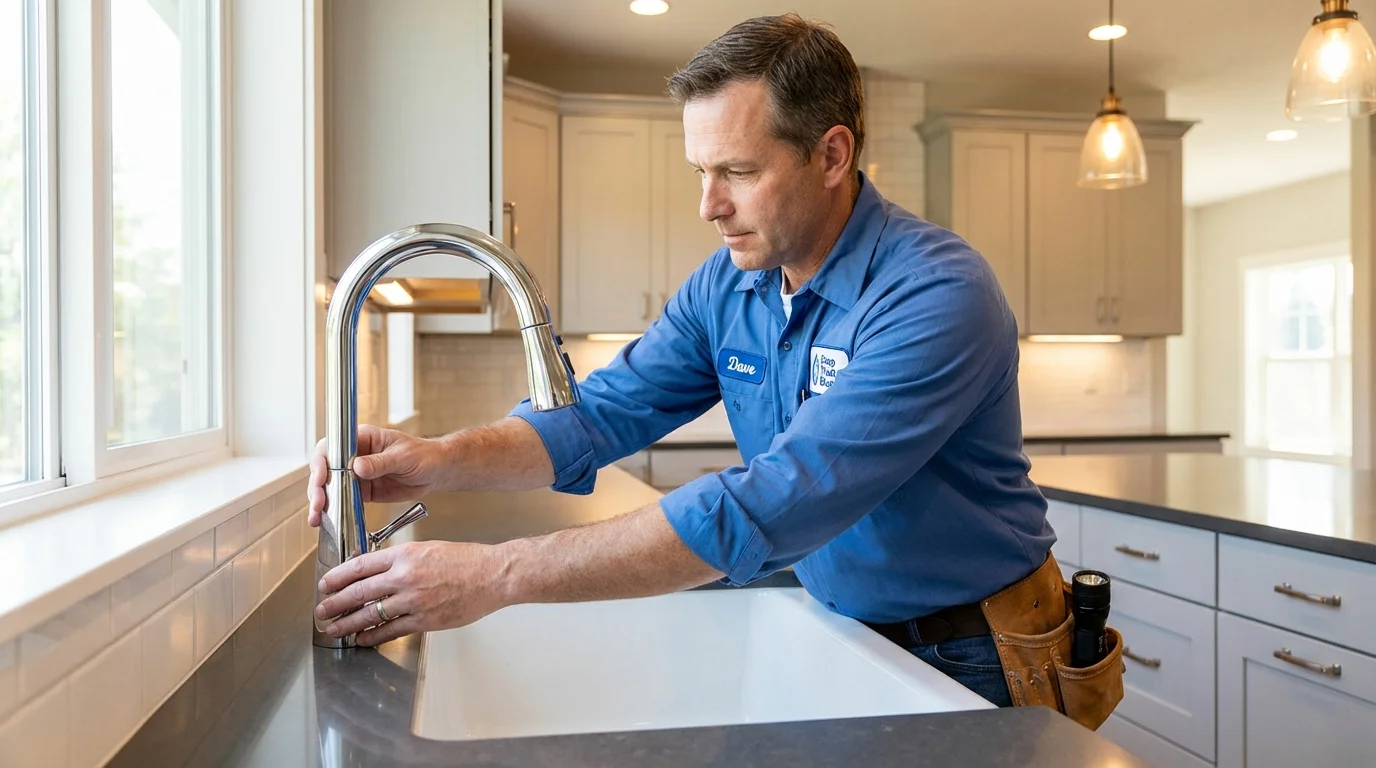 Kitchen faucet installation by Johns Plumbing LLC in Pampa