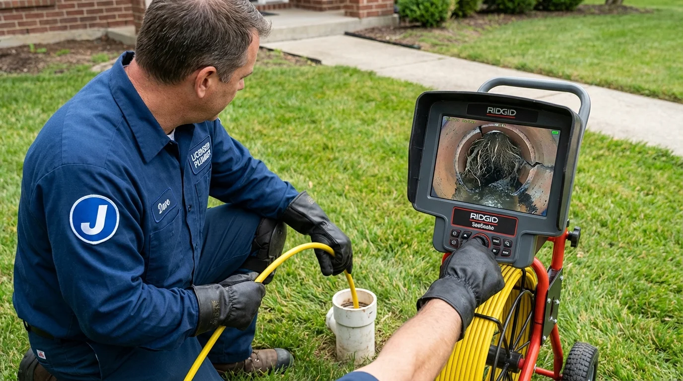 Sewer camera inspection being performed by Johns Plumbing LLC in Pampa
